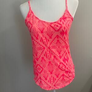 Victoria's Secret PINK Y2K Tribal Print Tank Top Sz M Pink Chevron